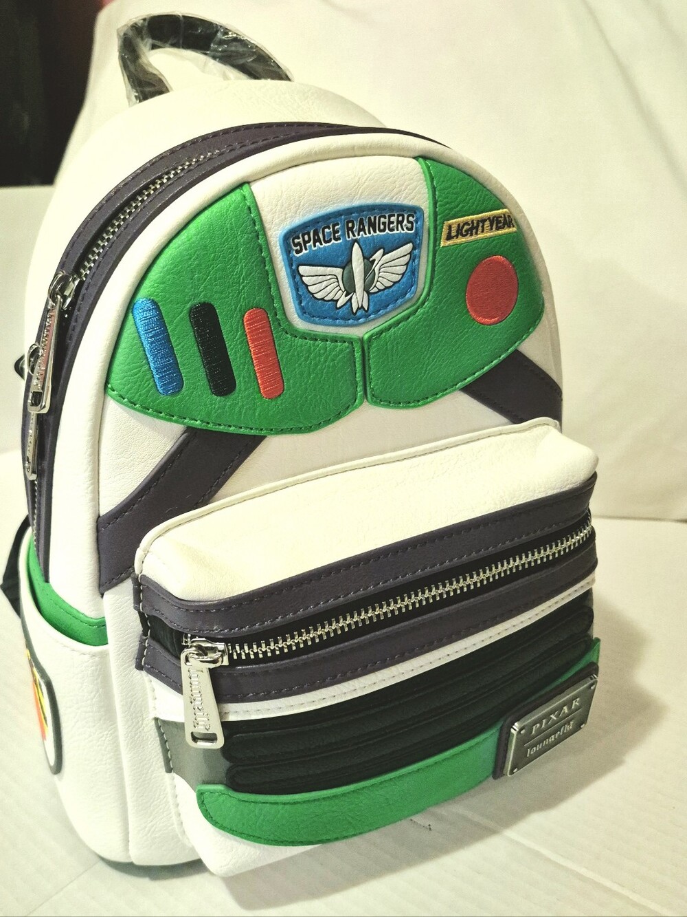 Loungefly White, Green & Purple Buzz Lightyear Mini Backpack